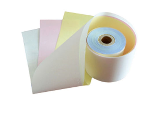 Papel sin carbono amarillo blanco de la imagen clara 76x70m m NCR