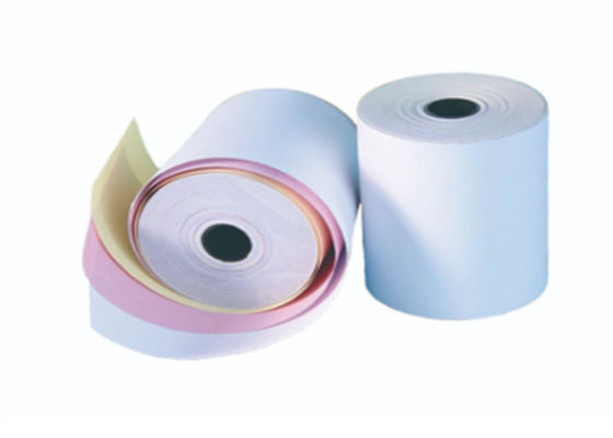 Papel sin carbono amarillo blanco de la imagen clara 76x70m m NCR