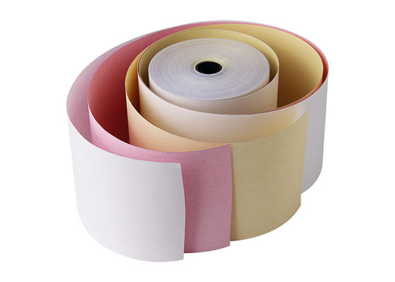 Papel termal Rolls 80gsm del cajero automático sin carbono de 3 capas para la máquina de la posición