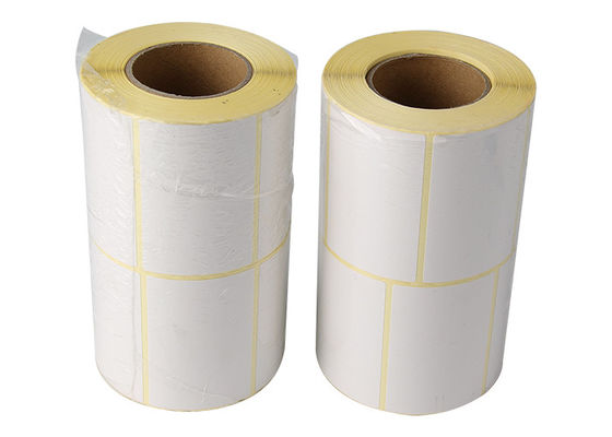Etiqueta autoadhesiva termal falsificada anti inferior amarilla 102x102m m